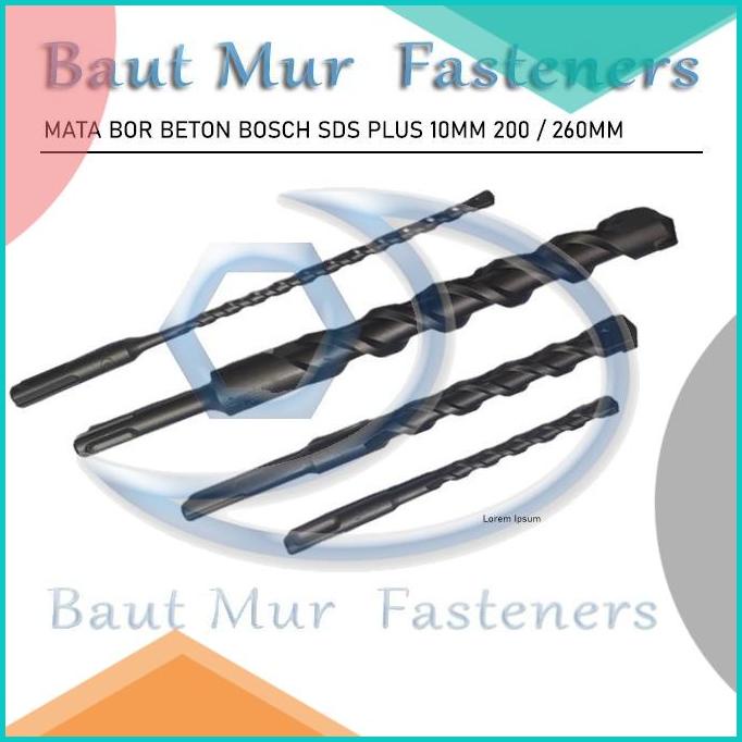 Mata Bor Beton Bosch SDS PLUS 10mm x 200/260mm 16novz3 tools n parts