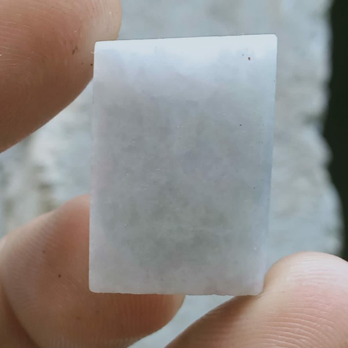 [Baru] Bahan Giok Burma Putih Natural Jadeite Jade Type A Limited