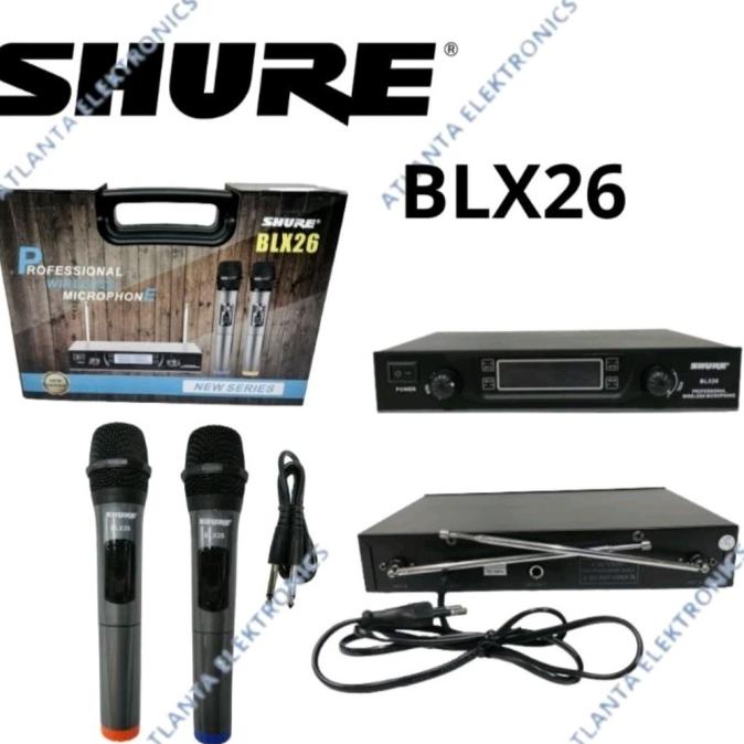 Mic Wireless Shure Blx26/Blx26 Handle Free Koper  Premium