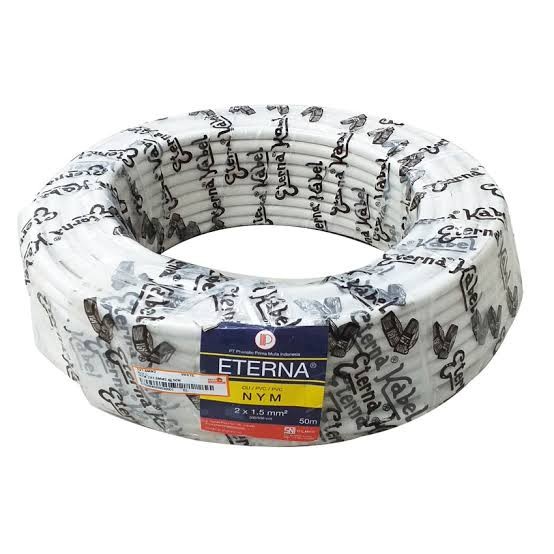 [Ori] Kabel Eterna 2X1.5 Roll Terbaru