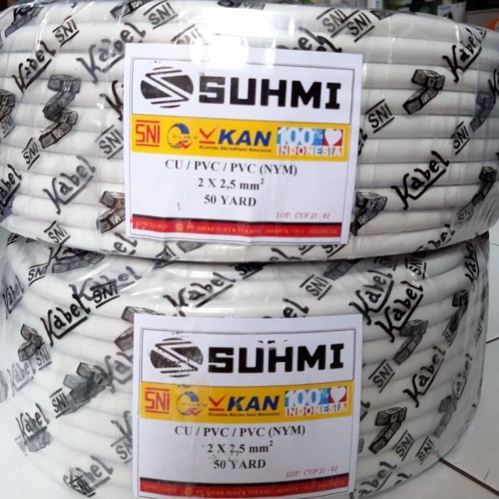 [Ori] Kabel Listrik Tembaga Murni Nym 2 X 2.5 X 50 Yard Suhmi Limited