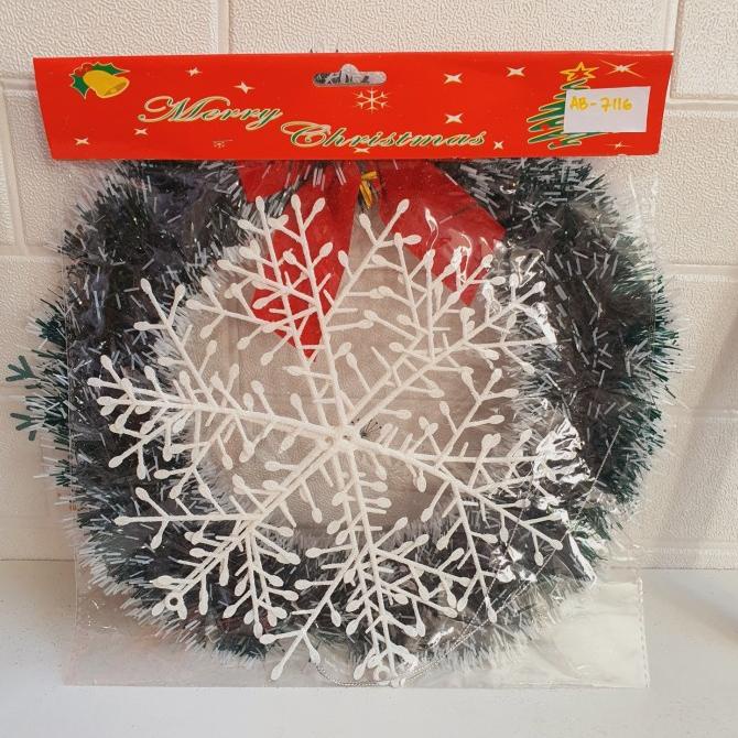 

Snowflake Natal Besar Isi 2 Kepingan Salju Putih Hiasan Pohon Natal Pengiriman Cepat