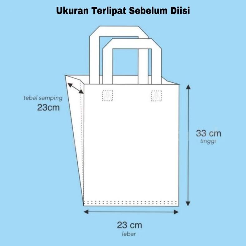 

Miliki Tas Spunbond Kotak Ukuran Luar 23cm x 23cm x T20cm Untuk Box 22x22 cm ,,