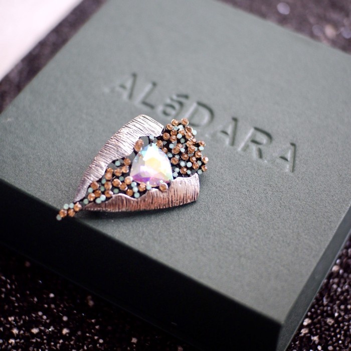 [Original] Bros Hijab Premium Brooch  Aladara  Amber Silver Terbatas