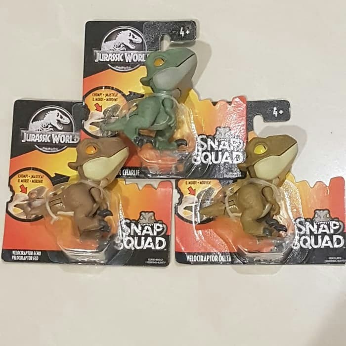 ✅Baru Set Isi 3 Jurassic World Snap Squad Wave 3 Velociraptor Series Berkualitas