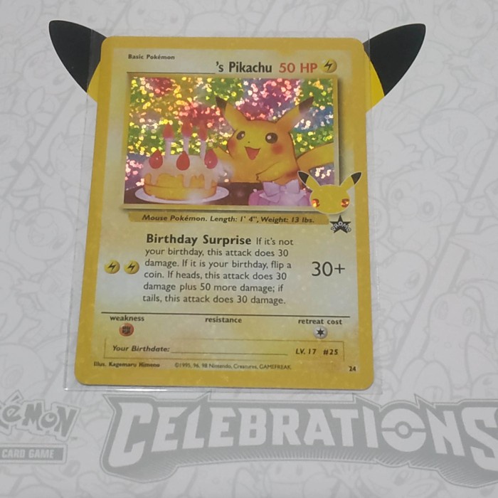 ✅COD Birthday Pikachu Celebrations 25Th Pokemon Tcg English Limited Terbatas