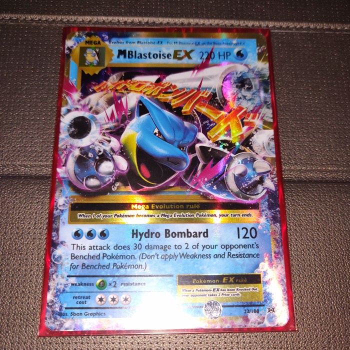 ✅COD Kartu Pokemon Tcg En Xy Evolutions Mega M Blastoise Ex Ur Rr Terbaru