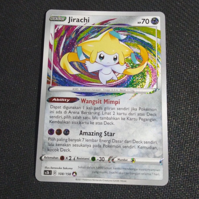 ✅COD Jirachi Amazing Rare - Kartu Pokemon Tcg Indonesia Berkualitas