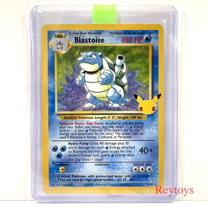 ✅COD Pokemon Tcg Celebrations 25Th Anniversary - 02 Blastoise  Holo Rare  Diskon