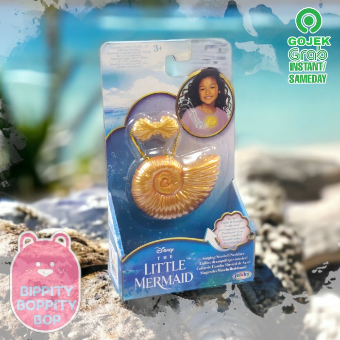✅Baru Disney The Little Mermaid Movie Ariel Singing Seashell Necklace Berkualitas
