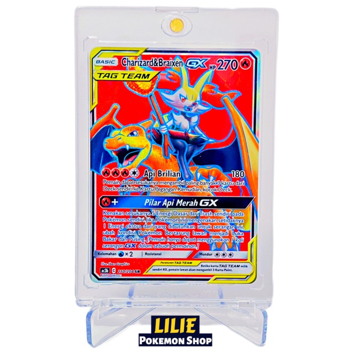 ✅COD Charizard  Braixen Gx Sr - Pokemon Tcg Indonesia Limited