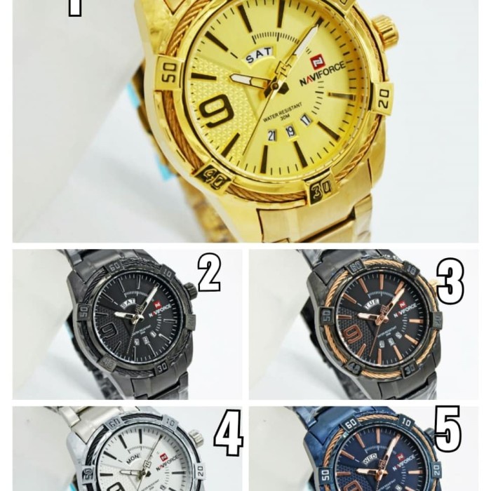 ✅New Ori Jam Tangan Naviforce Nf9117 Rantai Limited