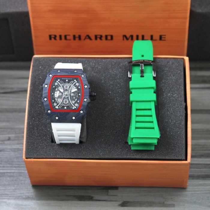 ✅New Ori Jam Tangan Rm Carbon Original Water Resistance Free Box Tgl Aktif Terbatas