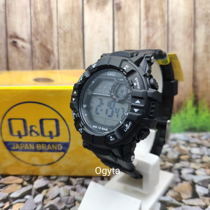 ✅New Ori QQ Qq Digital Jam Tangan Pria Hitam M152J003Y Original Terbatas