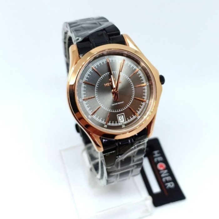 ✅New Ori Jam Tangan Hegner 8009 Hw 8009 Pria Rosegold Black Original Terbaru