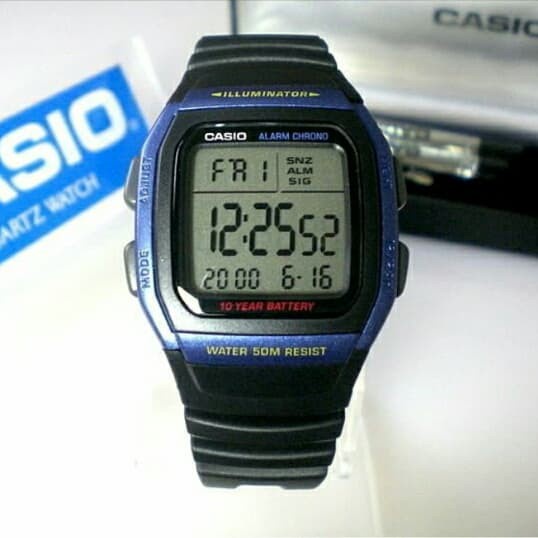 ✅New Ori Jam Tangan Pria Casio Original Sport Digital Tali Rubber W96H-2Av Berkualitas
