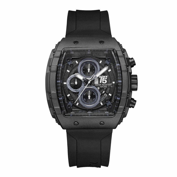✅New Ori Jam Tangan Pria Original T5 H 3856G Black Terbatas