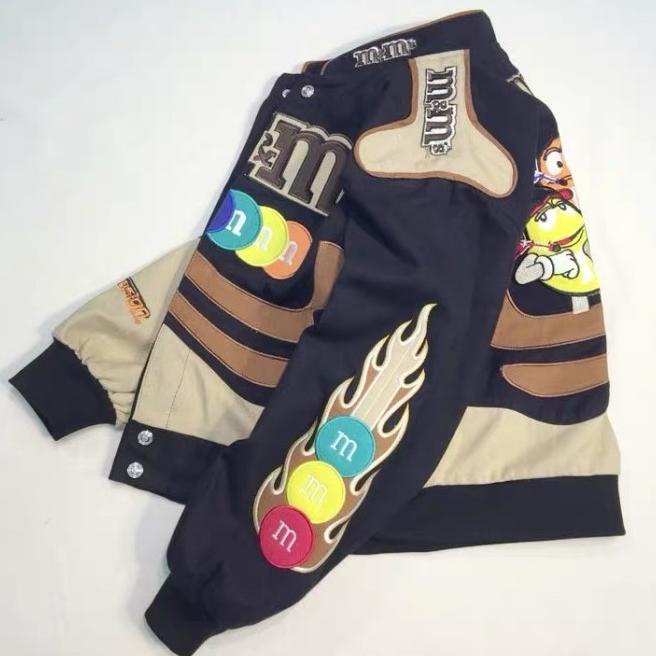 Jacket Varsity Jaket Base Ball Varsity Nascar M&M