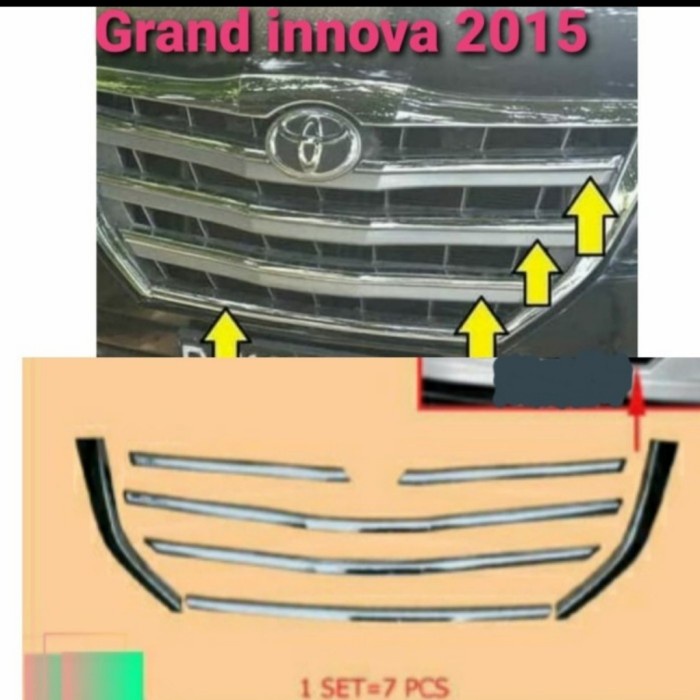 ✅Original List Grill Gril Chrome Grand Innova 2014 2015 Terbatas