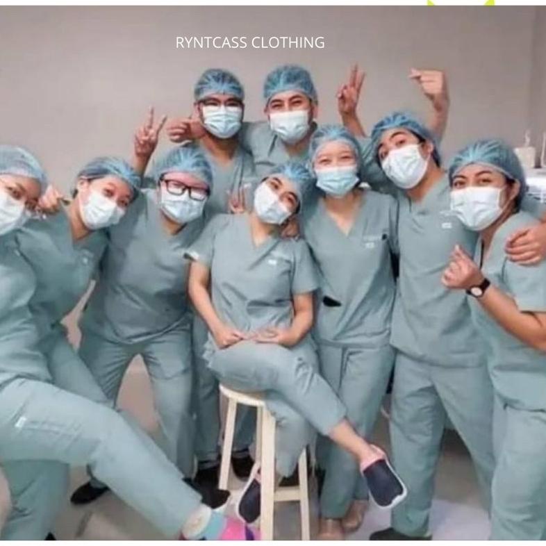 LARIS [Bisa COD]Hijau Wardah SAGE Baju OK OKA / Seragam Jaga Perawat /  Baju Oka Lengan Pendek mrhbg