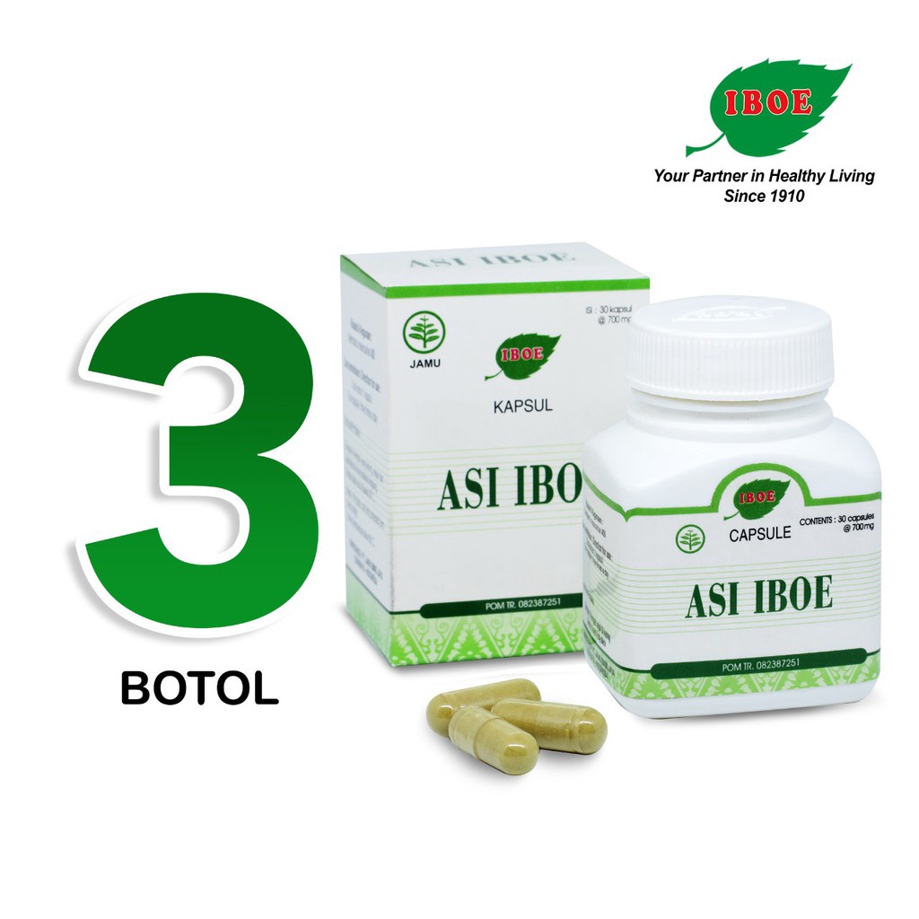 

Jamu IBOE 3 botol Asi IBOE Herbal Supplement @30 kapsul