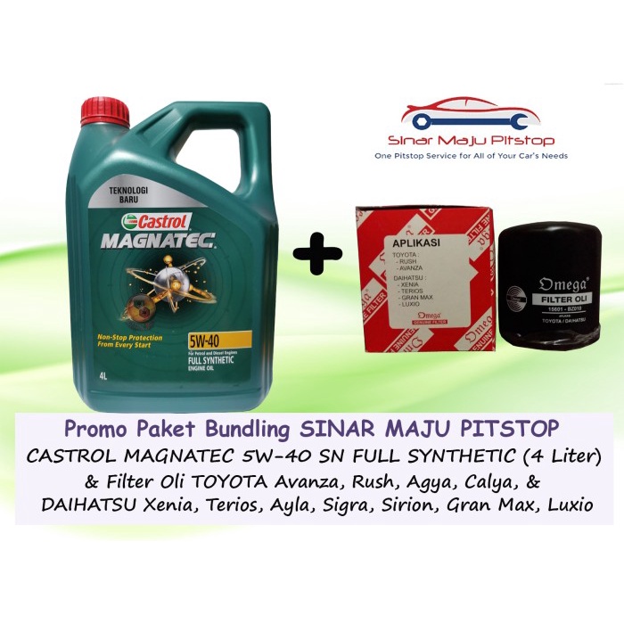 ✨Baru Paket Oli Castrol Magnatec 5W-40  Filter Mobil Toyota Avanza  Rush Diskon