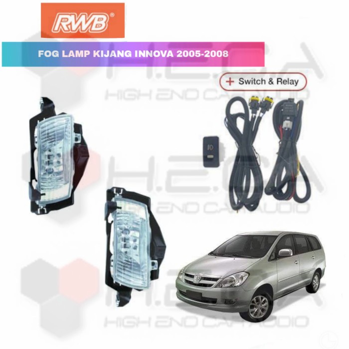 ✨COD Lampu Fog Lamp Rwb Kijang Innova 2005-2008 Foglamp Kabut Set Mobil Terbaru