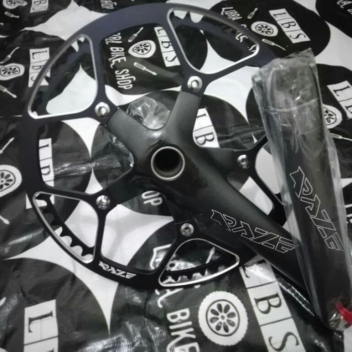 [Baru] Single Crank Raze 56T Folding Ht2 Hitam L Crank Single Raze 56T Terbaru