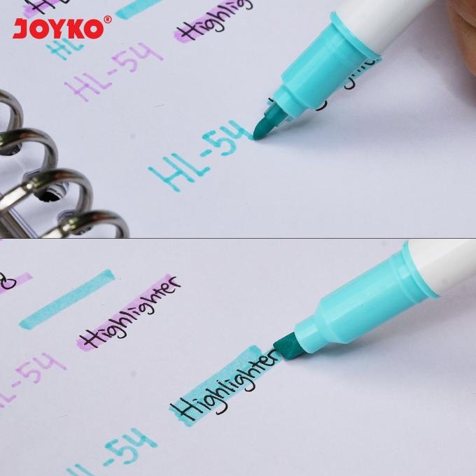 

Model baru - Joyko Highlighter PASTEL Colour Hl 54 6 Color Penanda Buku 2 sisi .,
