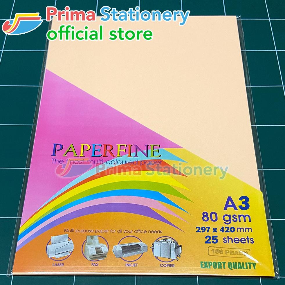 

Best - Kertas HVS Warna Paperfine A3 Isi 25 Lembar Warna Muda ,.