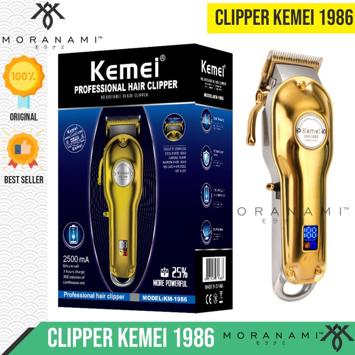[New Ori] Kemei Km 1986 Alat Cukur Rambut Mesin Cukur Rambut Kemei Hair Clipper Terbatas