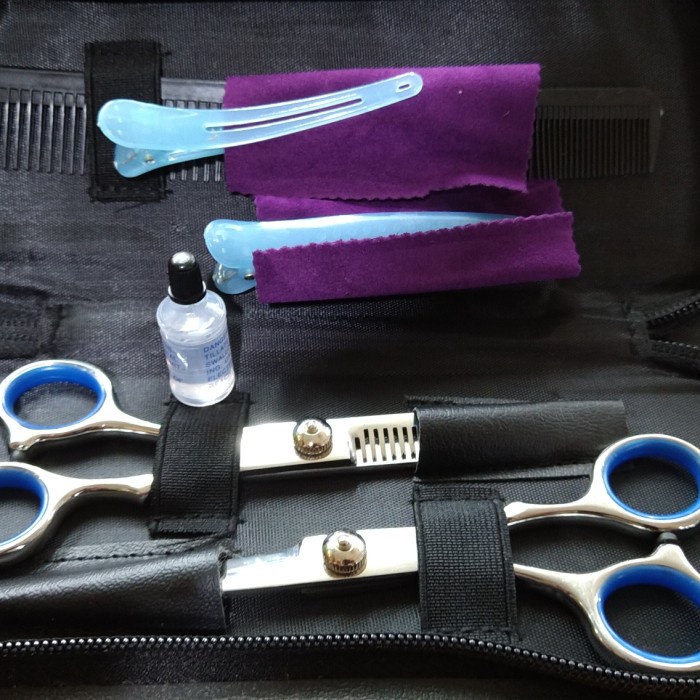 [New Ori] Alat Cukur Gunting Rambut 1 Set Gunting Sasak Dan Gunting Potong Limited