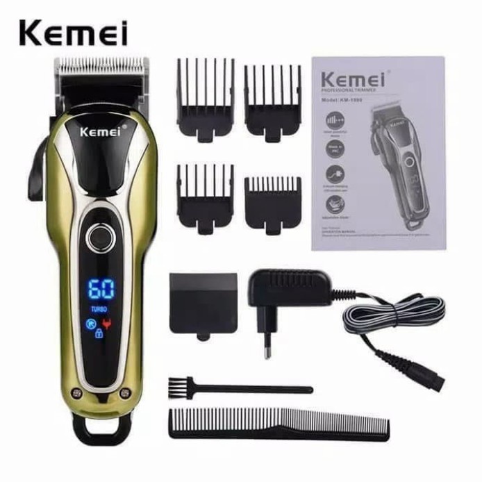 [New Ori] Kemei Km 1990 Clipper Turbo Mesin Cukur Rambut Terbaru