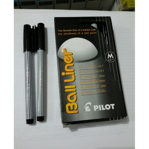 

ballpoint pilot balliner 0.8mm - hitam 1 kotak
