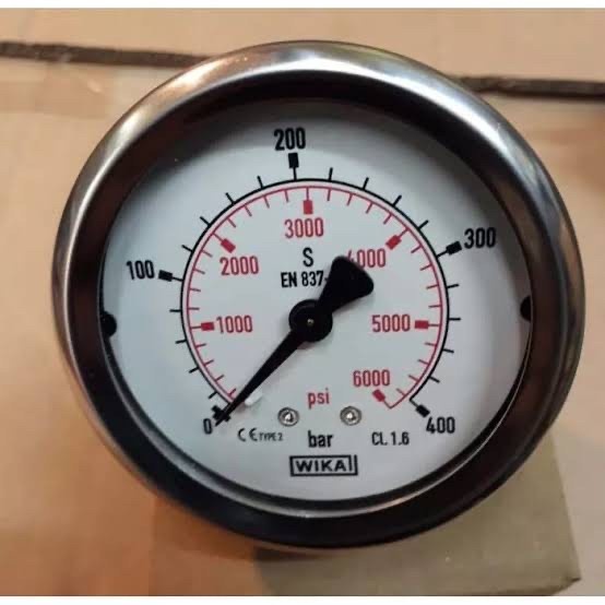 [Ori] Pressure Gauge Wika 25 Payung 400 Bar Berkualitas