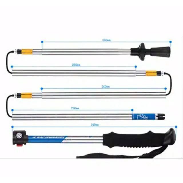 Trekking Pole Lipat Naturehike Type Nh15A023-Z Tongkat Hiking