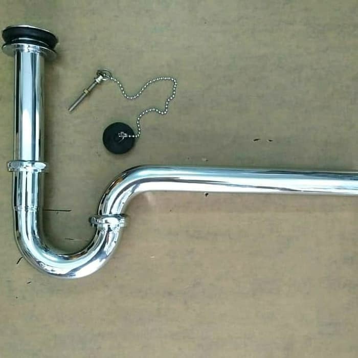 [Original] Sifon Wastafel Kuningan Panjang /Sifon Rantai Universal Terbaru