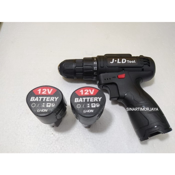 ✅COD Bor Obeng Murah 2 Batre / Bor Batre / Bor 2 Batre Hitam Berkualitas