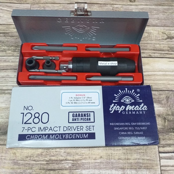 ✅COD Obeng Ketok 10 Pcs Tjap Mata  Impact Obeng Ketok Eye Brand  Limited