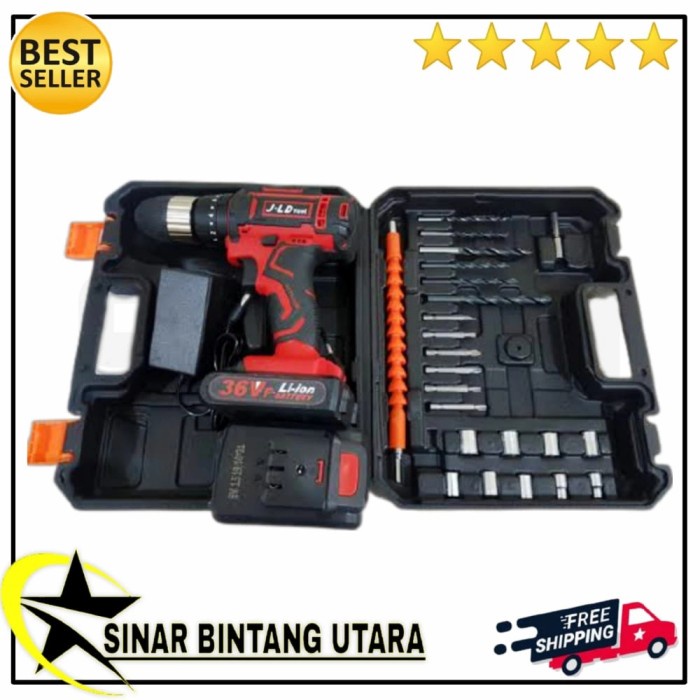 ✅COD Mesin Bor Tangan Mesin Bor Batrai 12 Volt Cordless Jld Original Berkualitas