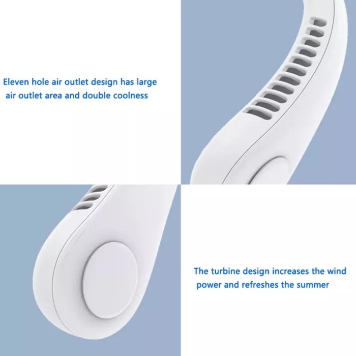 Neck Fan Portable Leafless Hanging Neck Fan Usb