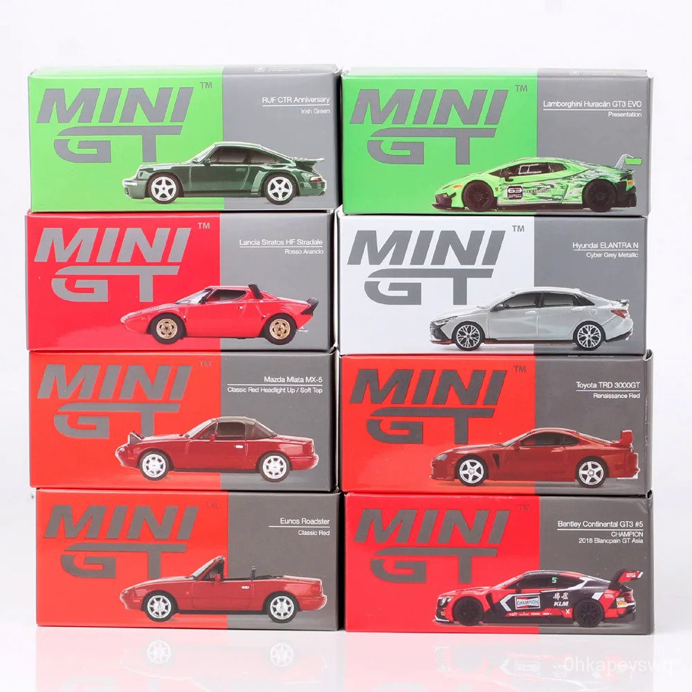 TSM MiniGT Skala 1/64 Mazda Miata Mx-5 Eunos Hyundai Elantra Isuzu N RUF CTR Lancia Stratos Mobil Di