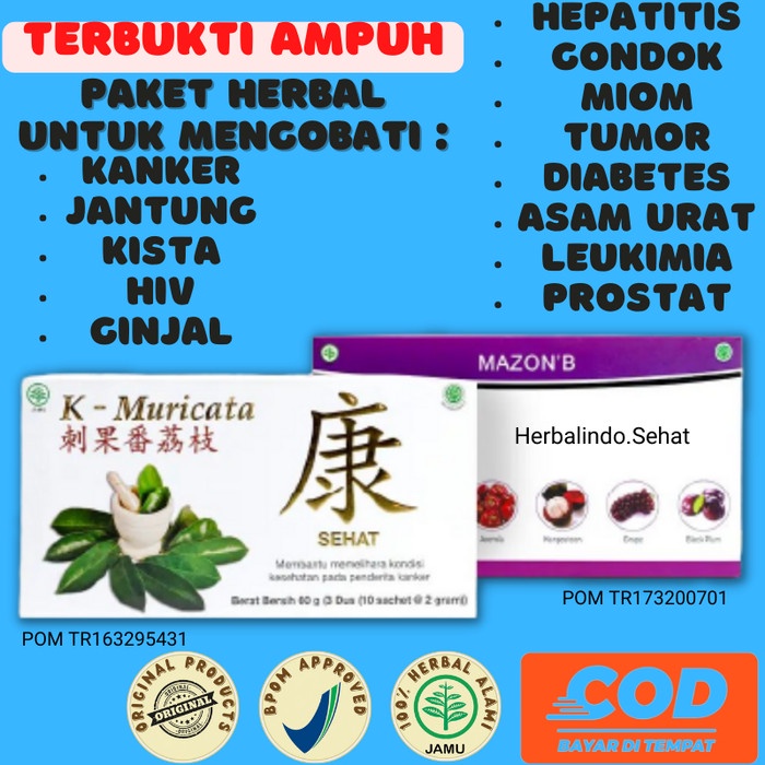 Obat Herbal MAZON B dan K Muricata Original Obat Keputihan Miom