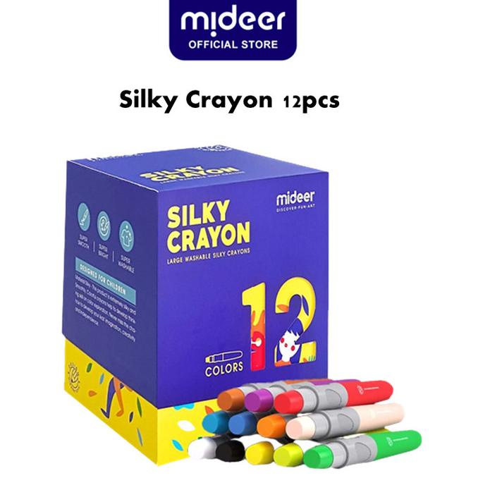 

Mideer Silky Crayon 12 Mainan Edukasi Anak - MD4066