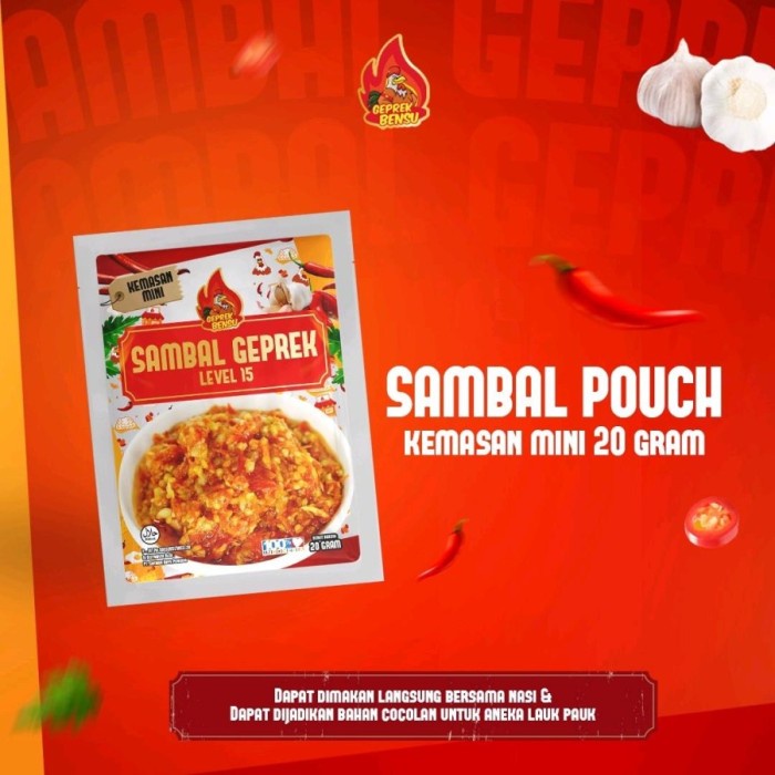 

12 Pcs Ayam Crumble Free 4 Sambal 20Gr Geprek Bensu Lv.15