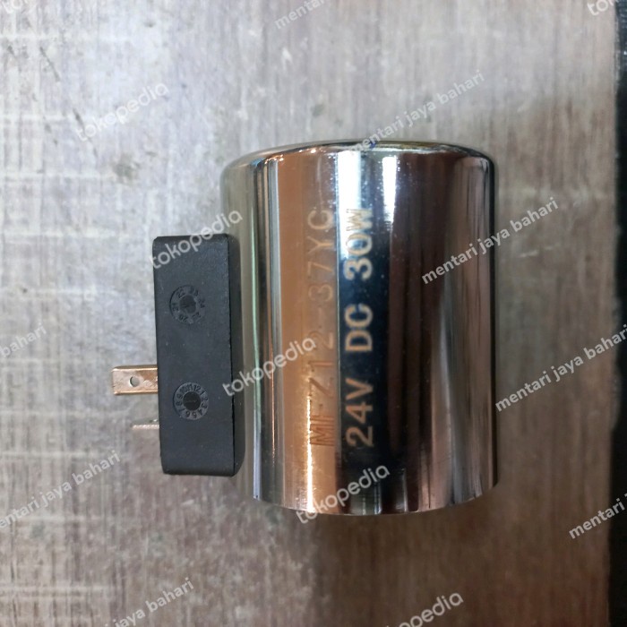 ✅New Coil Solenoid Mfz12-37Yc 24V Dc 30W / Coil Panjang 50Mm Lobang 23Mm Dc Terbatas