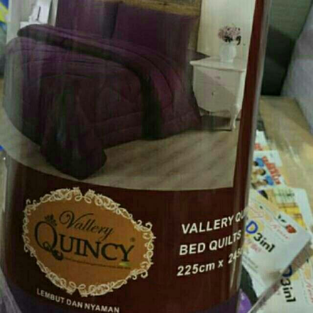 ✅Ori Bedcover Saja Vallery Quilt Kemasan Kantong 225X245 Cm Diskon