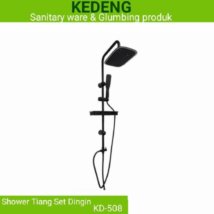 ✅Ori Shower Tiang Set Hitam Kotak Shower Mandi Panas Dingin Hitam Diskon