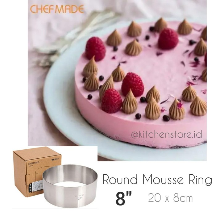 

✅Original Chefmade Round Mousse Ring 8Inch / Cetakan Ring Cake Roti Bulat Wk9313 Diskon