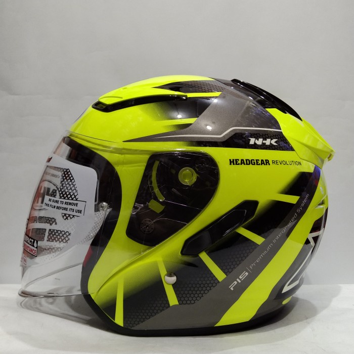 ✅Sale Helm Nhk R1 Se Octarium Yellow Fluo Helm Half Face Terbatas